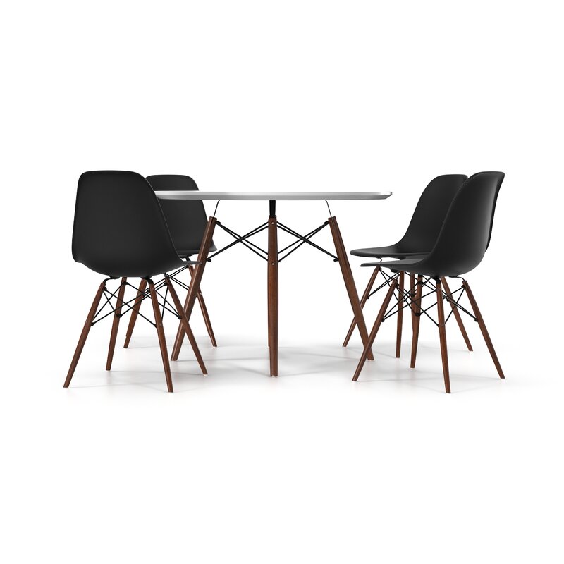 avers 5 piece solid wood dining set