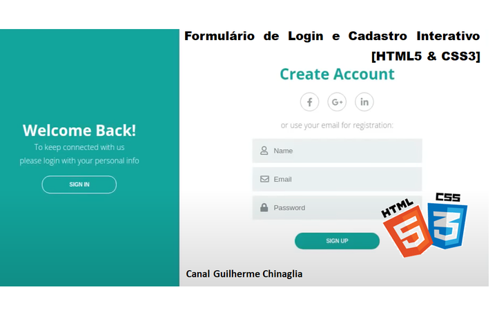 Formulário de Login e Cadastro Interativa [HTML5 & CSS3]