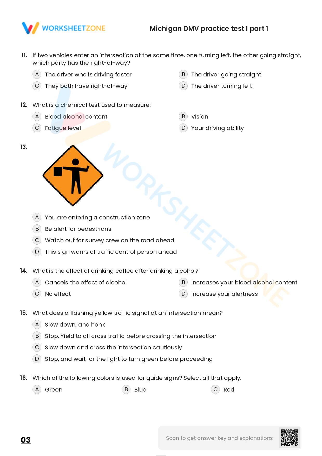 Free Printable Kansas DMV Practice Test Worksheetzone, 55 OFF