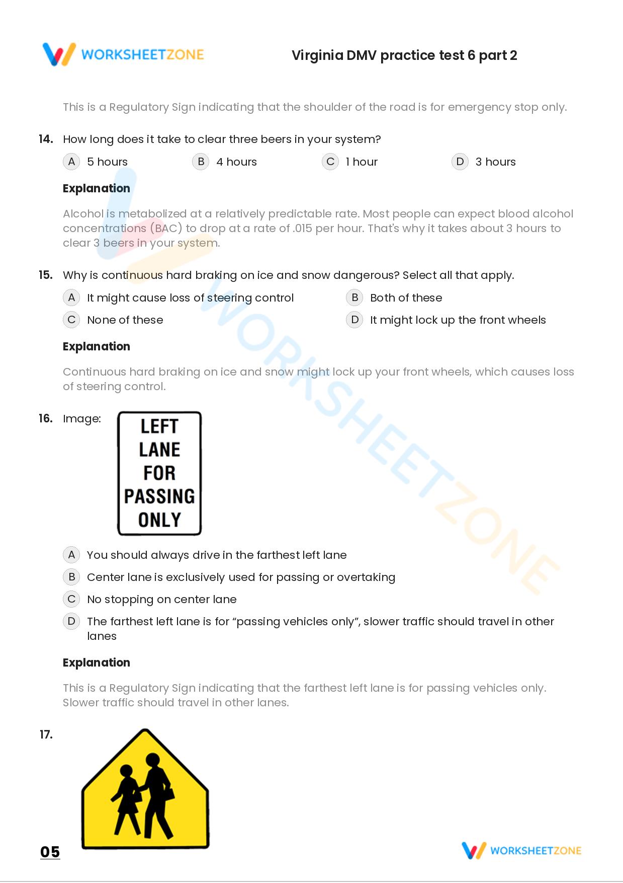 Free Printable Kansas DMV Practice Test Worksheetzone, 59 OFF