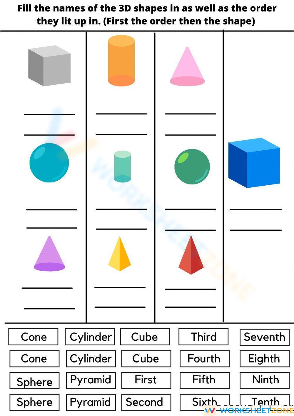 3D Shapes Worksheet 3d-shapes-worksheet
