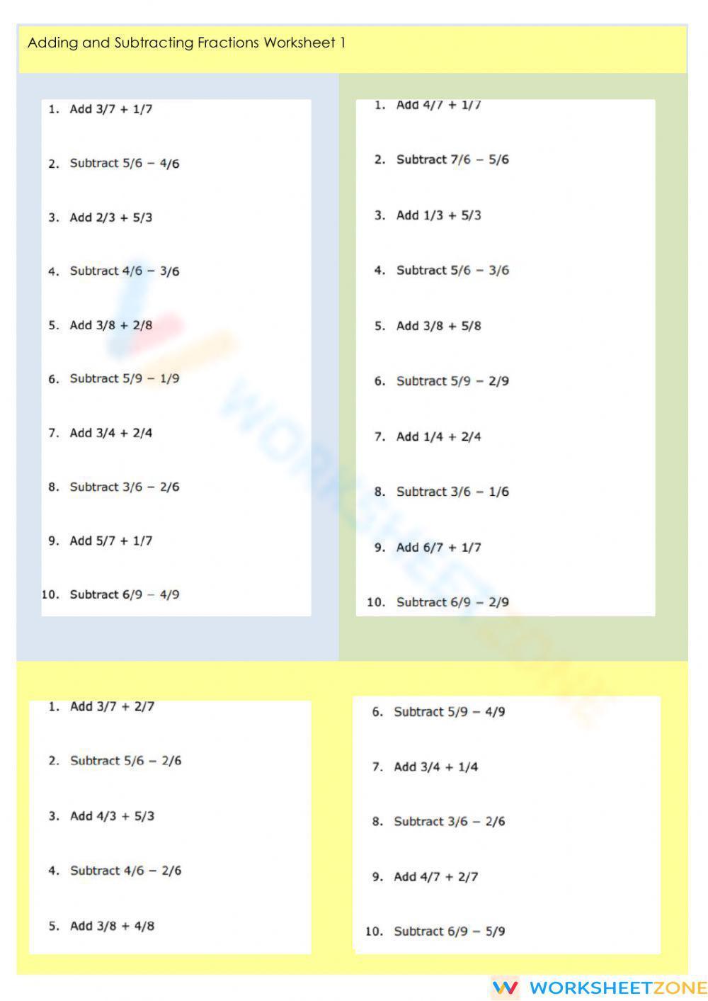 adding-and-subtracting-fractions-worksheet