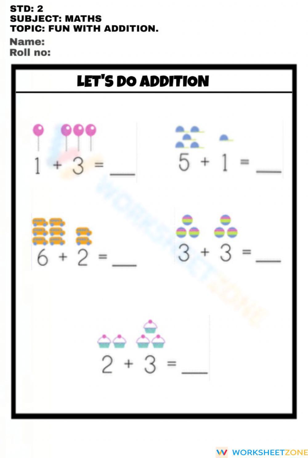Fun With Addition Worksheet