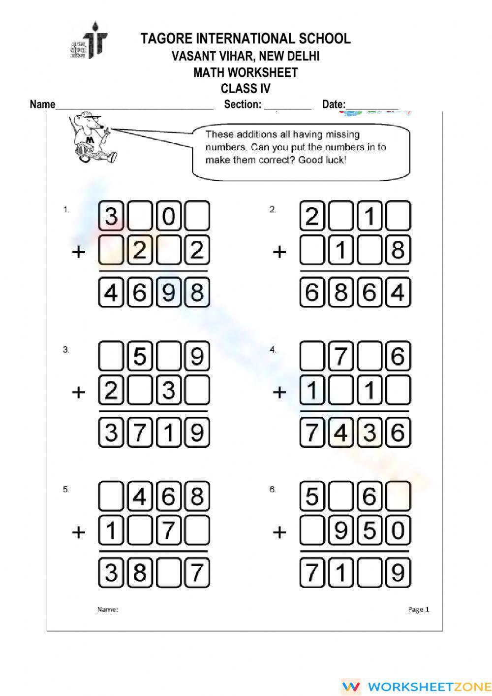 Addition Pyramid Worksheet