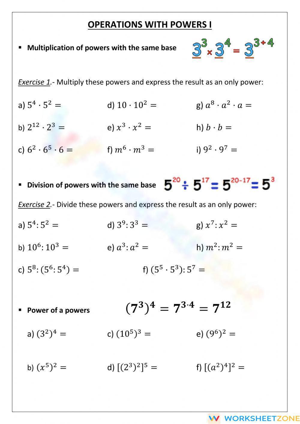 operations-with-powers-worksheet