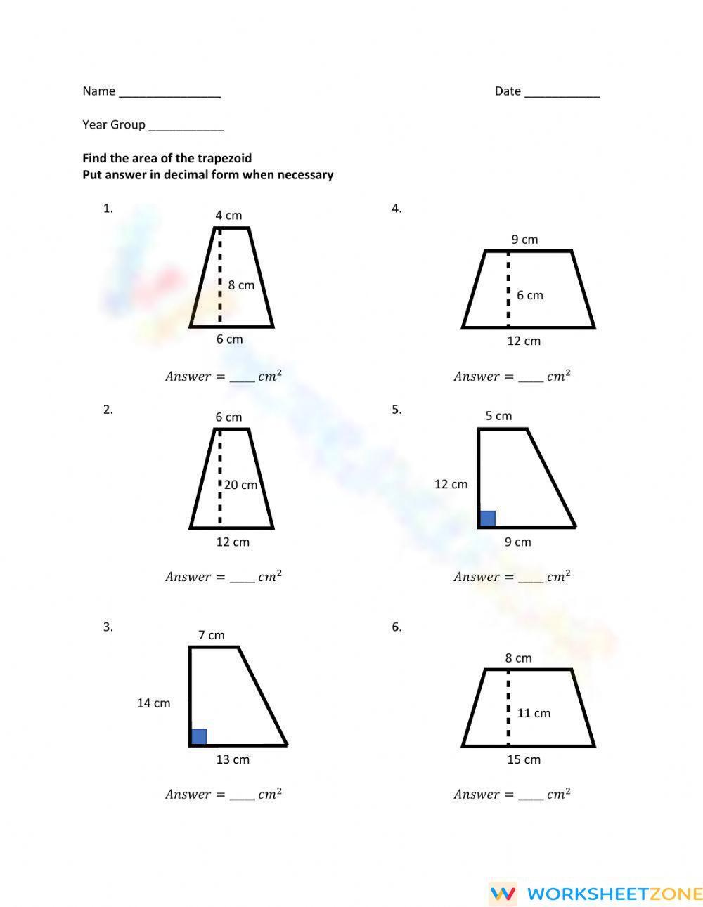 assignment 5 rectangles and trapezoids