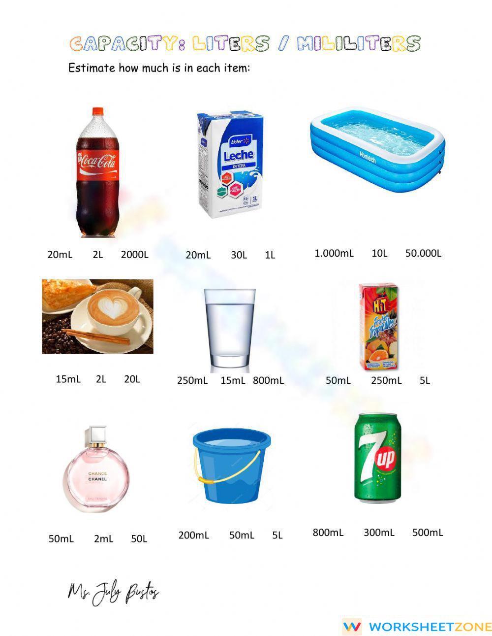 Capacity Liters And Mililiters Worksheet capacity-liters-and-mililiters-worksheet