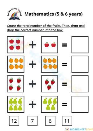 Mathematics 5 & 6 Years Old: Fruits 1