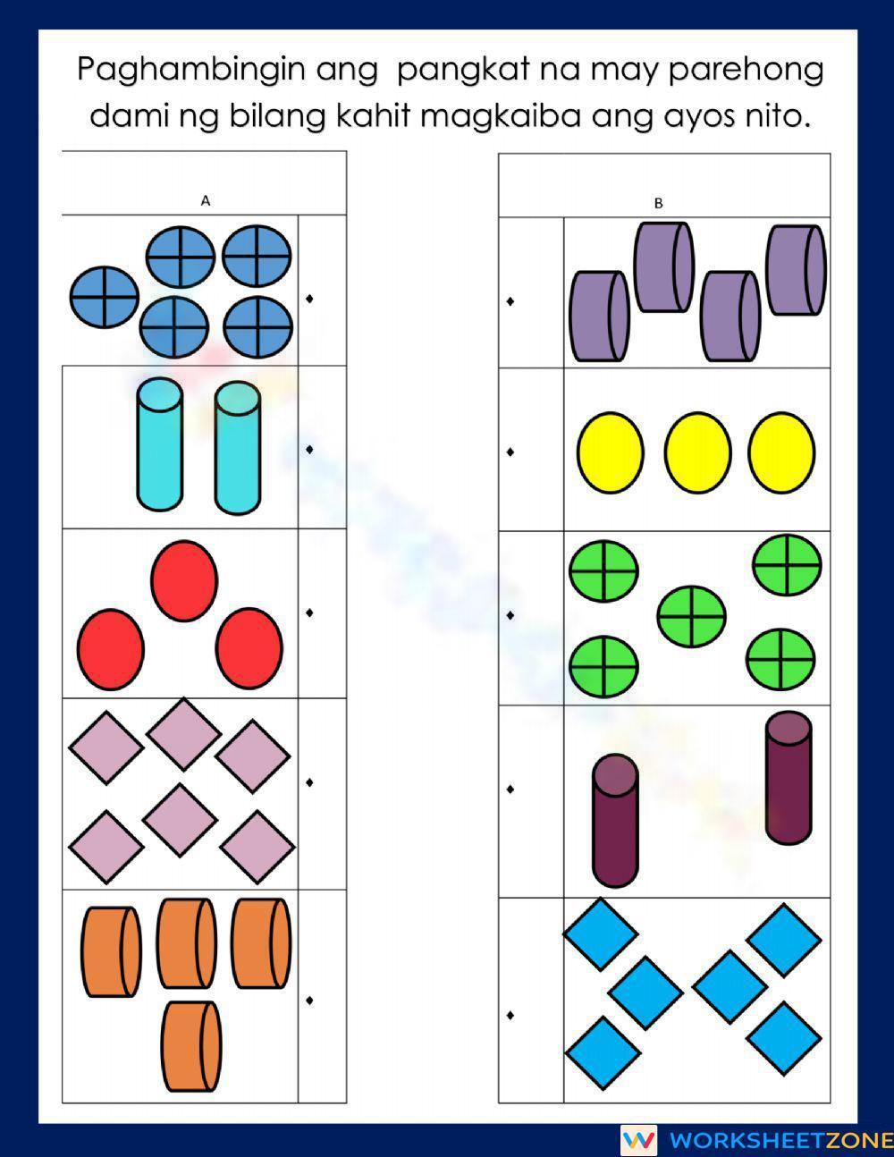 Counting Objects In Different Arrangement Worksheet