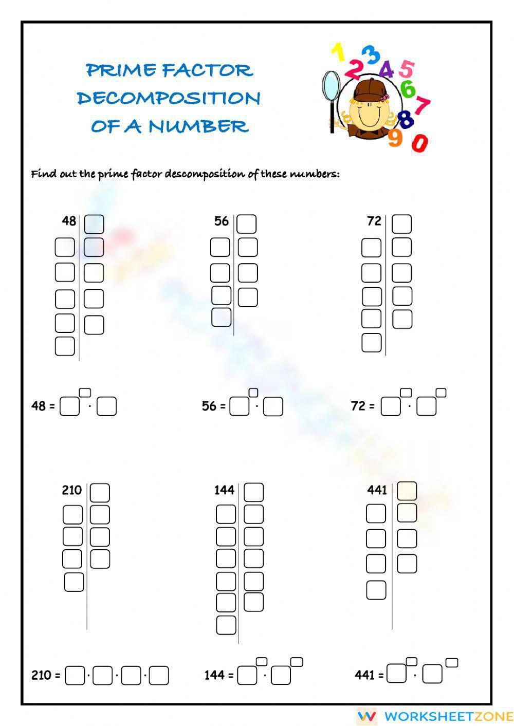 prime-factor-decomposition-worksheet