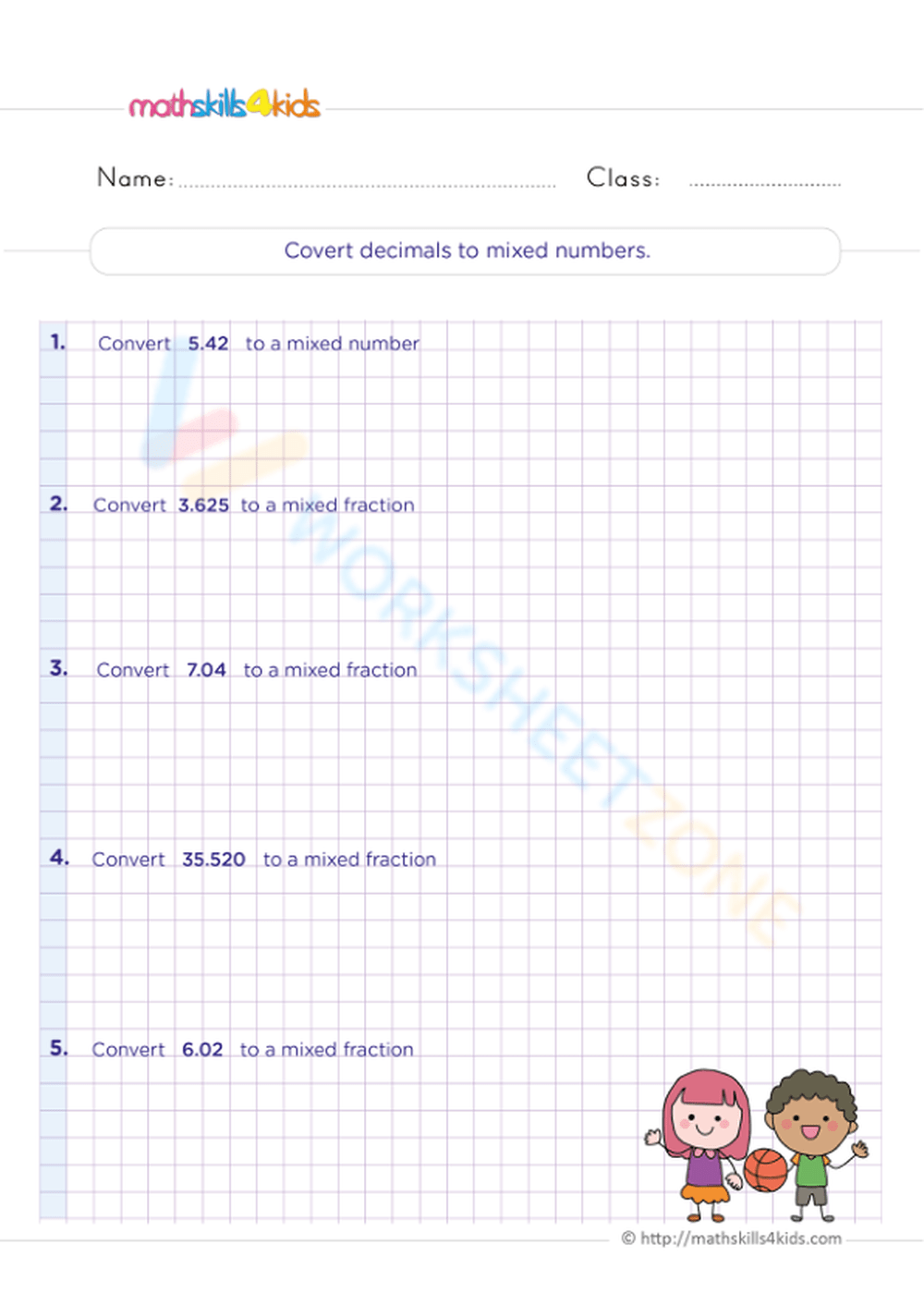 convert-decimals-to-mixed-numbers-worksheet