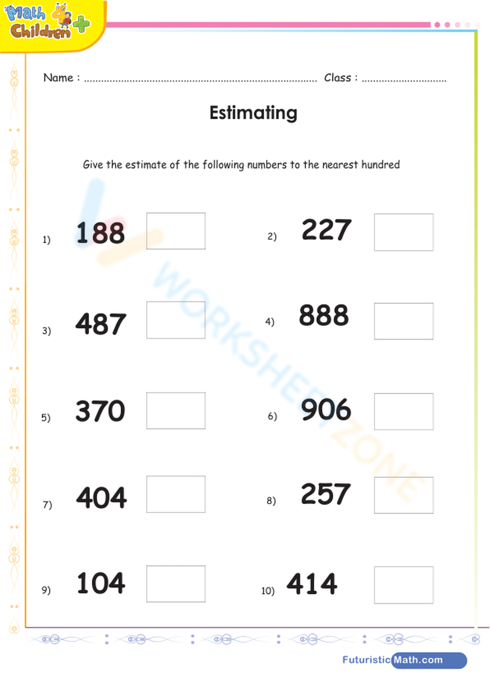 SOLVED: 2. Estimate the following sums to the nearest hundreds: (i