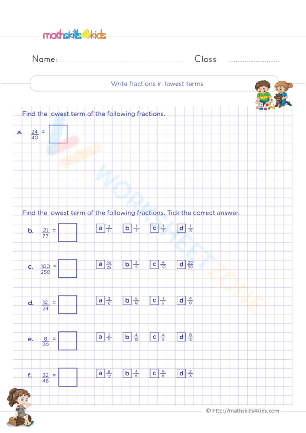 Write Fractions In Lowest Terms Worksheet write-fractions-in-lowest-terms-worksheet
