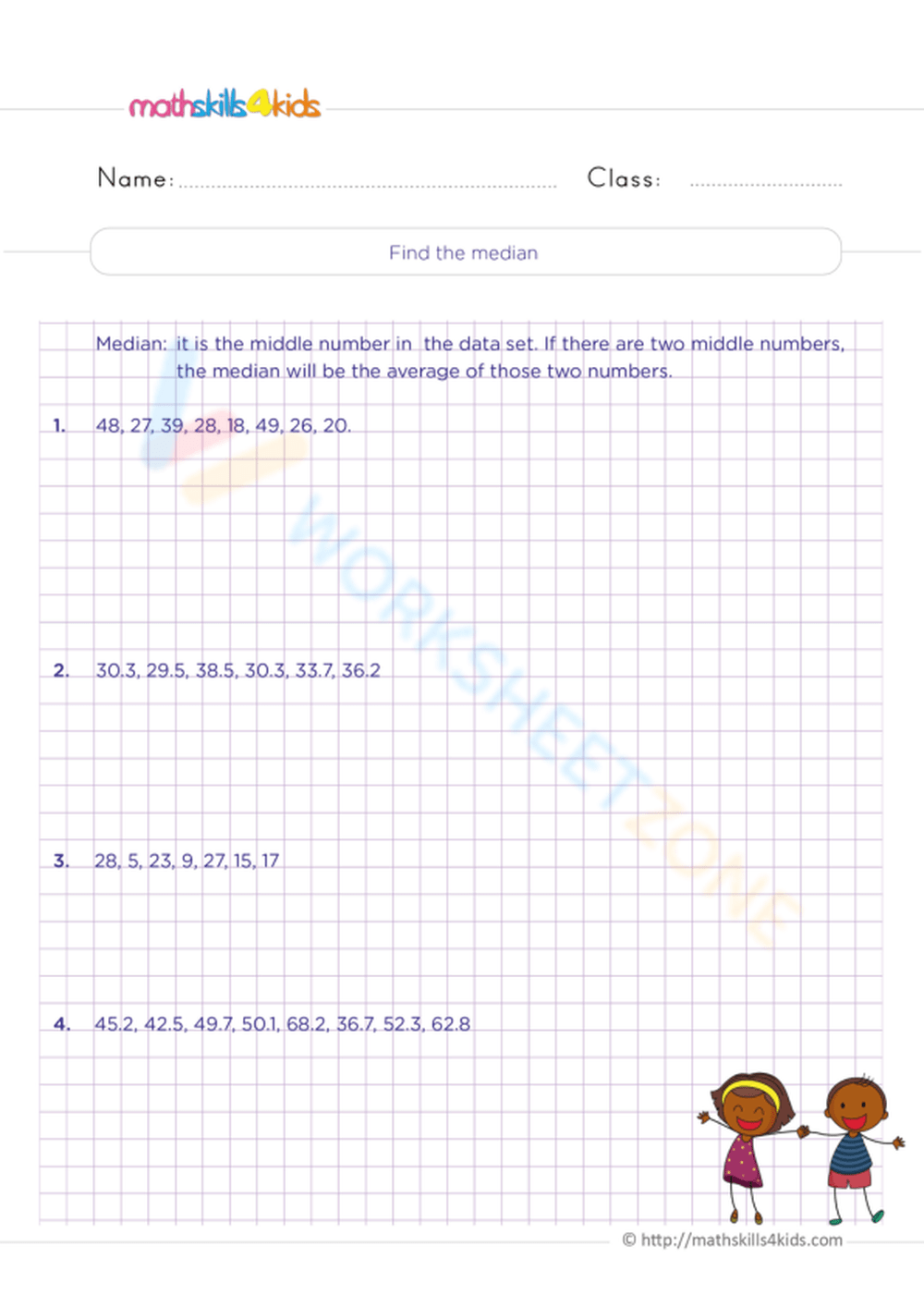 Find The Median Worksheet   Find The Median W1000 H1414 Preview 0 