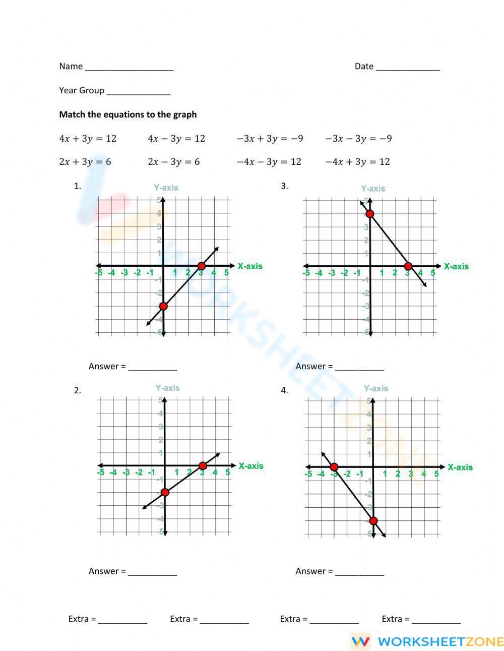 Graph - Match Standard Equations