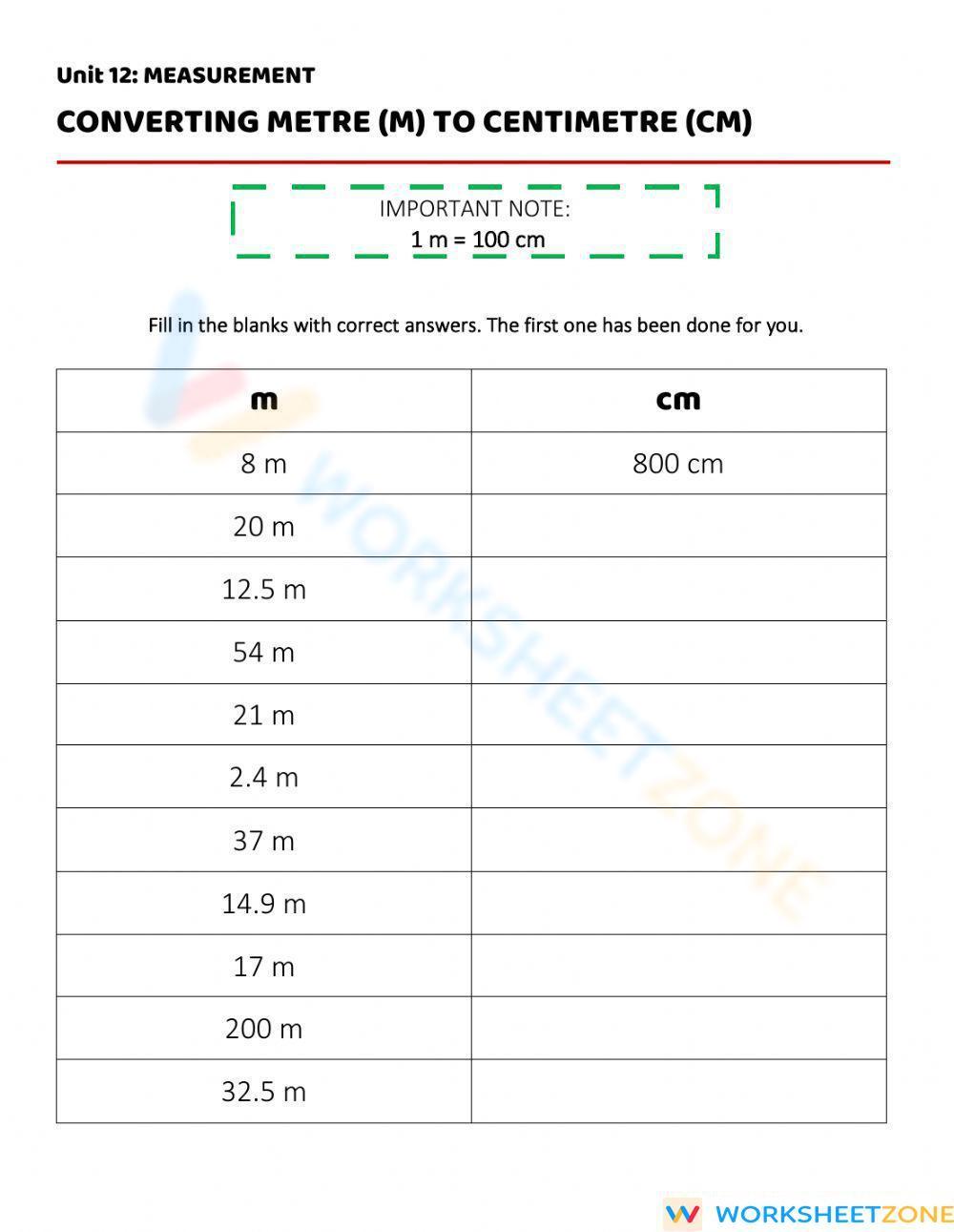 M To Cm Worksheet m-to-cm-worksheet