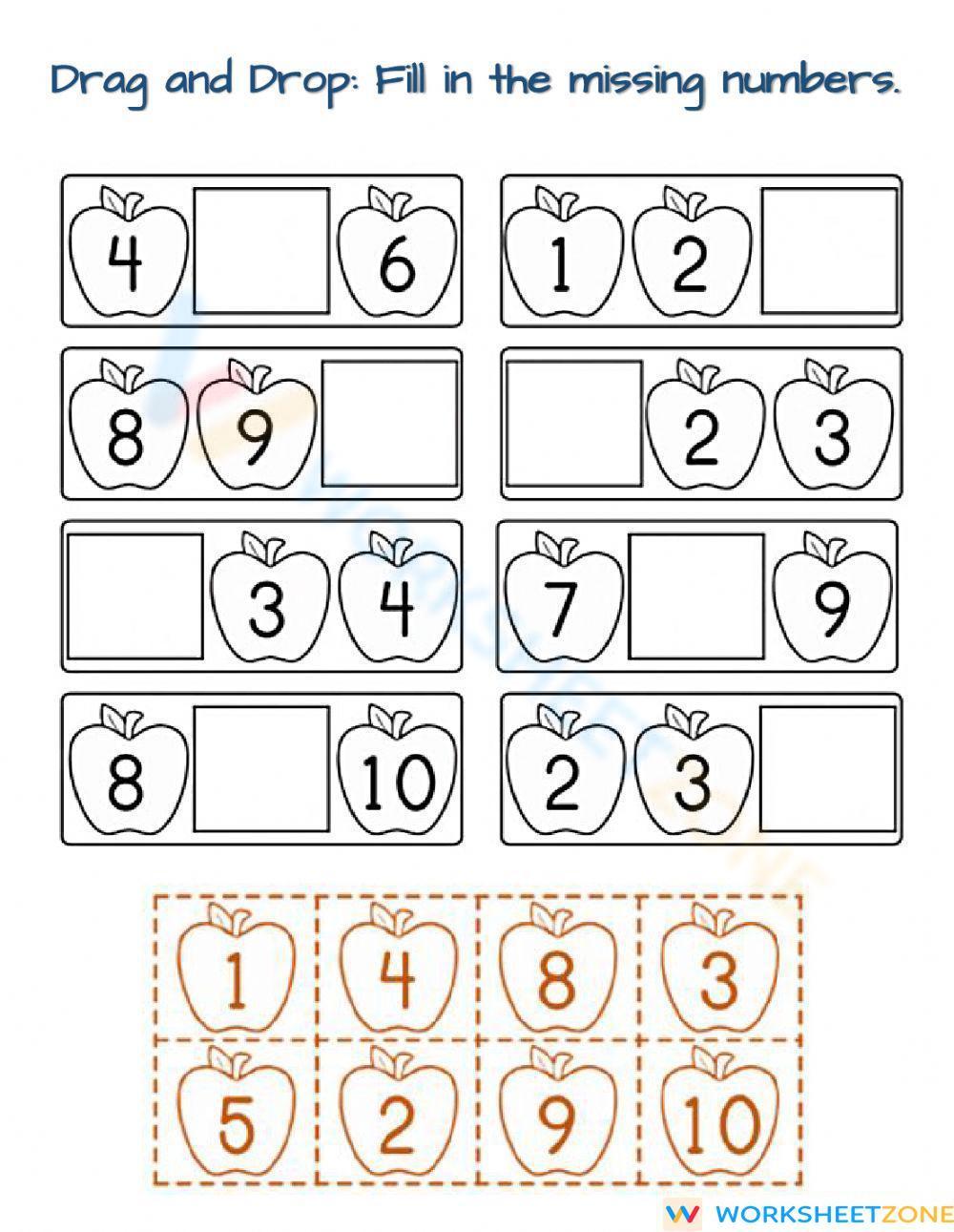 Ordering Numbers 1-10 Worksheet