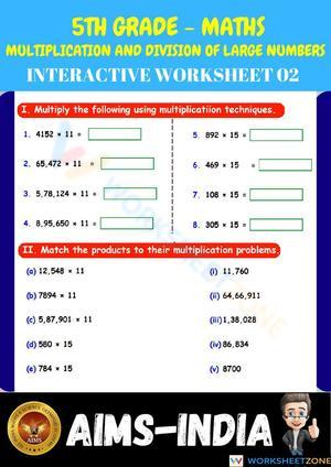 Multiplication of Large Numbers