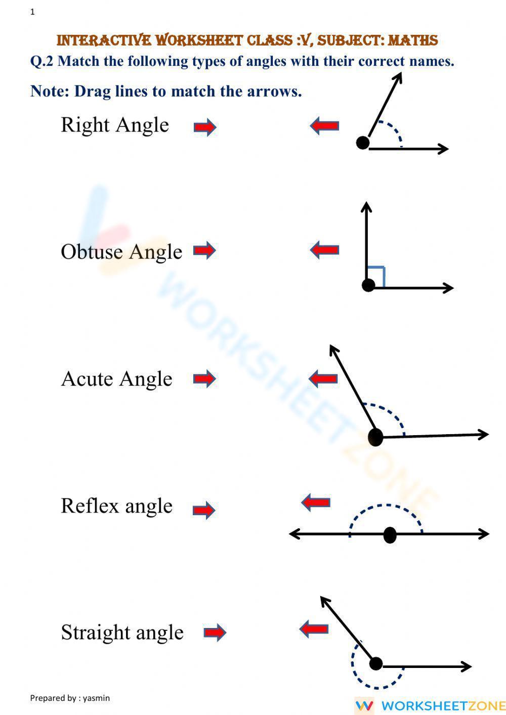 Types Of Angles Worksheet 9482