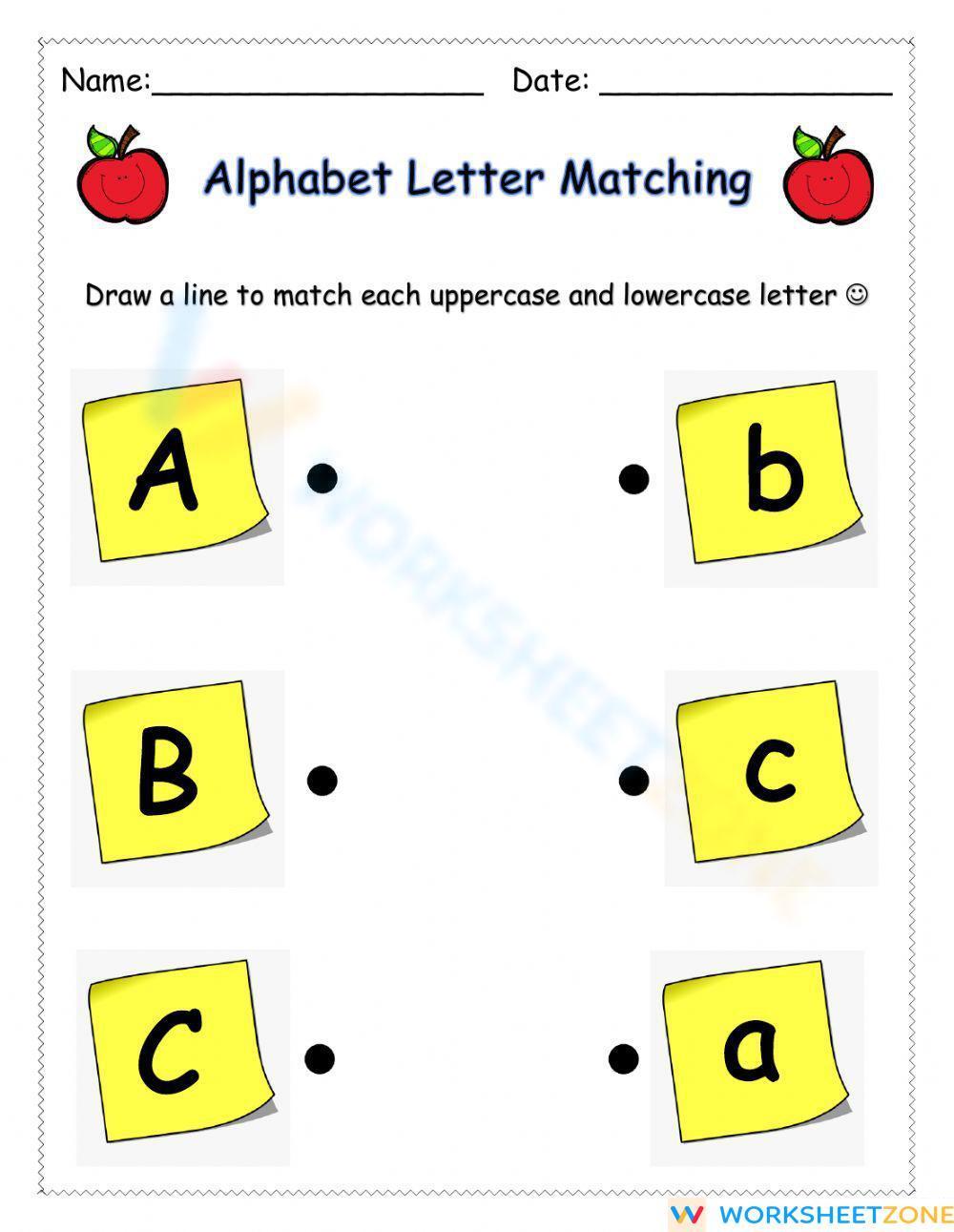 Letter Matching (ABC) Worksheet