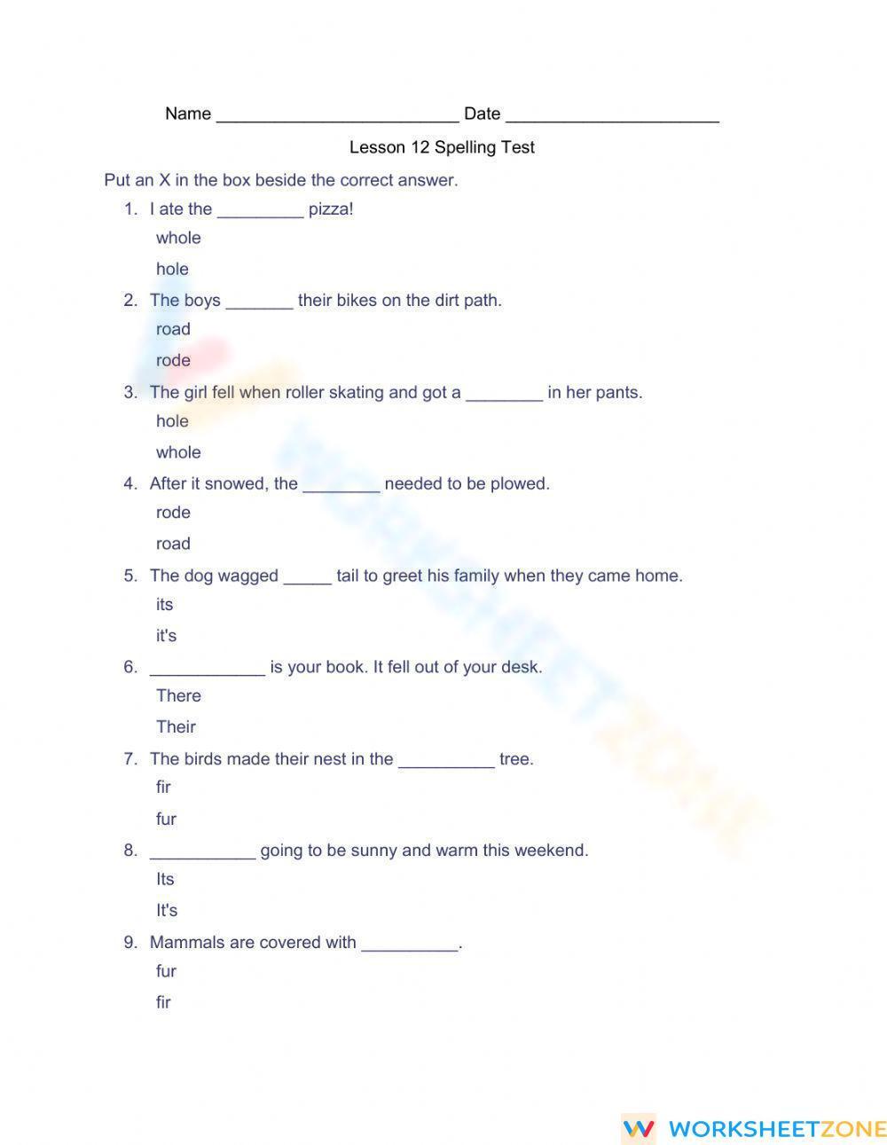 Lesson 4 -Final Quiz- worksheet