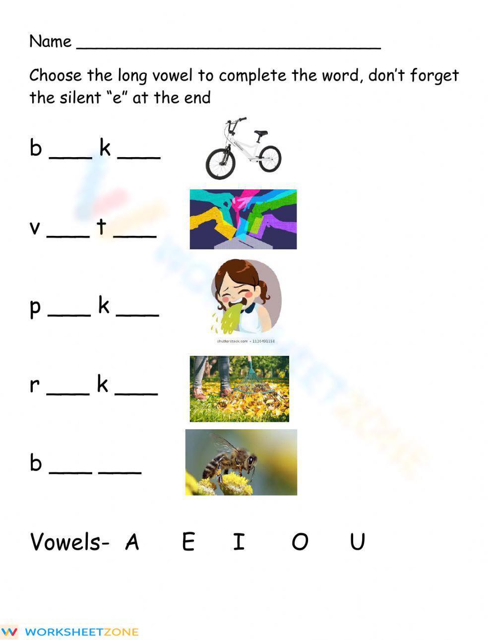 Long Vowel Practice Worksheet 