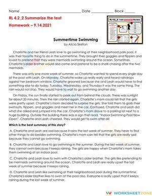 homework reading passages RL 4.2-2 Homework 9.14.2021