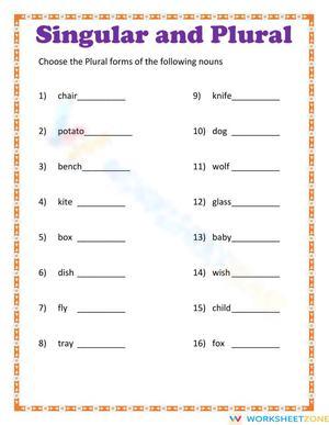 Grade 3 Parts of Speech Worksheets