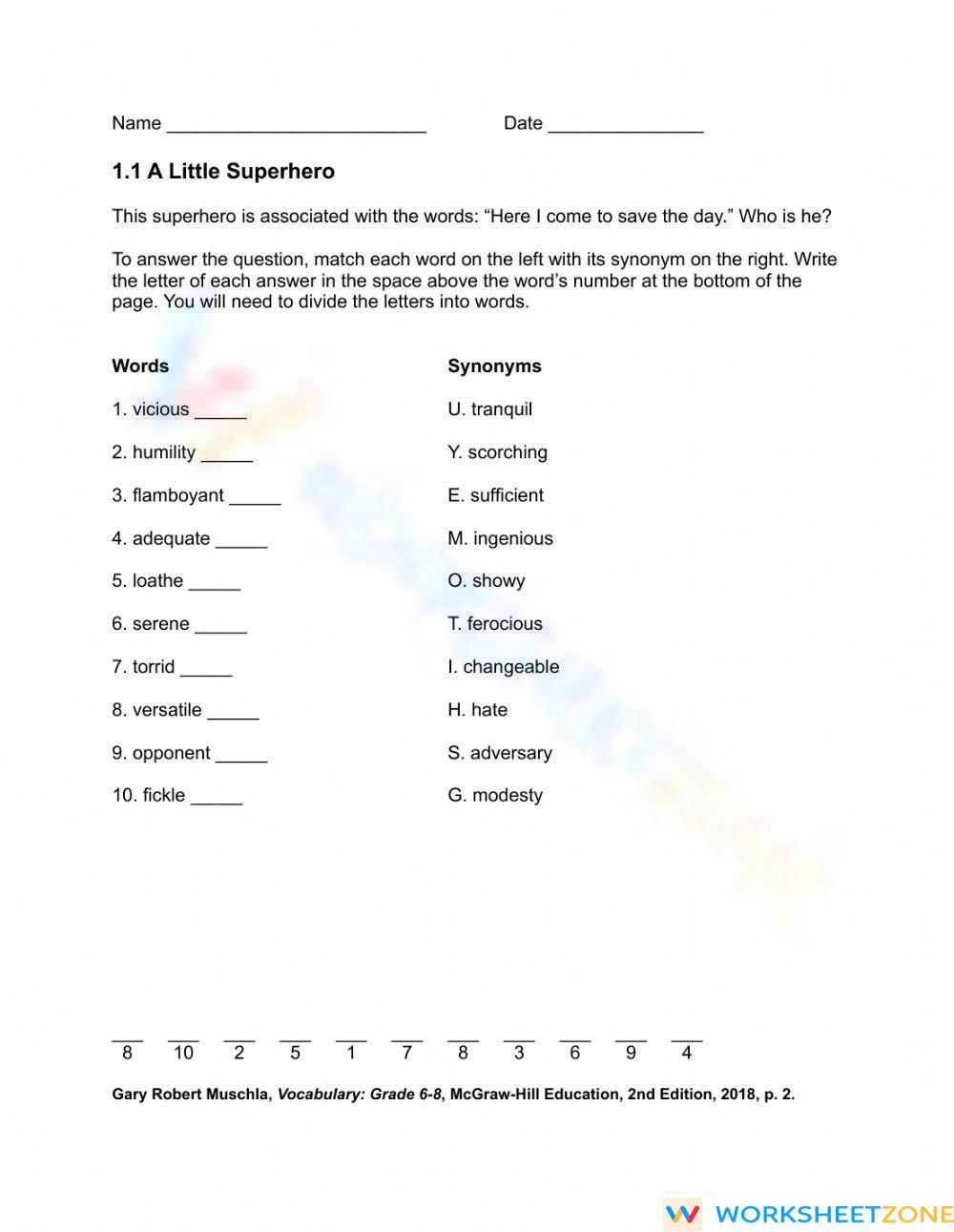 Quiz - 1.1 worksheet