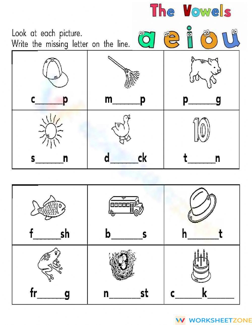 The Vowels Worksheet