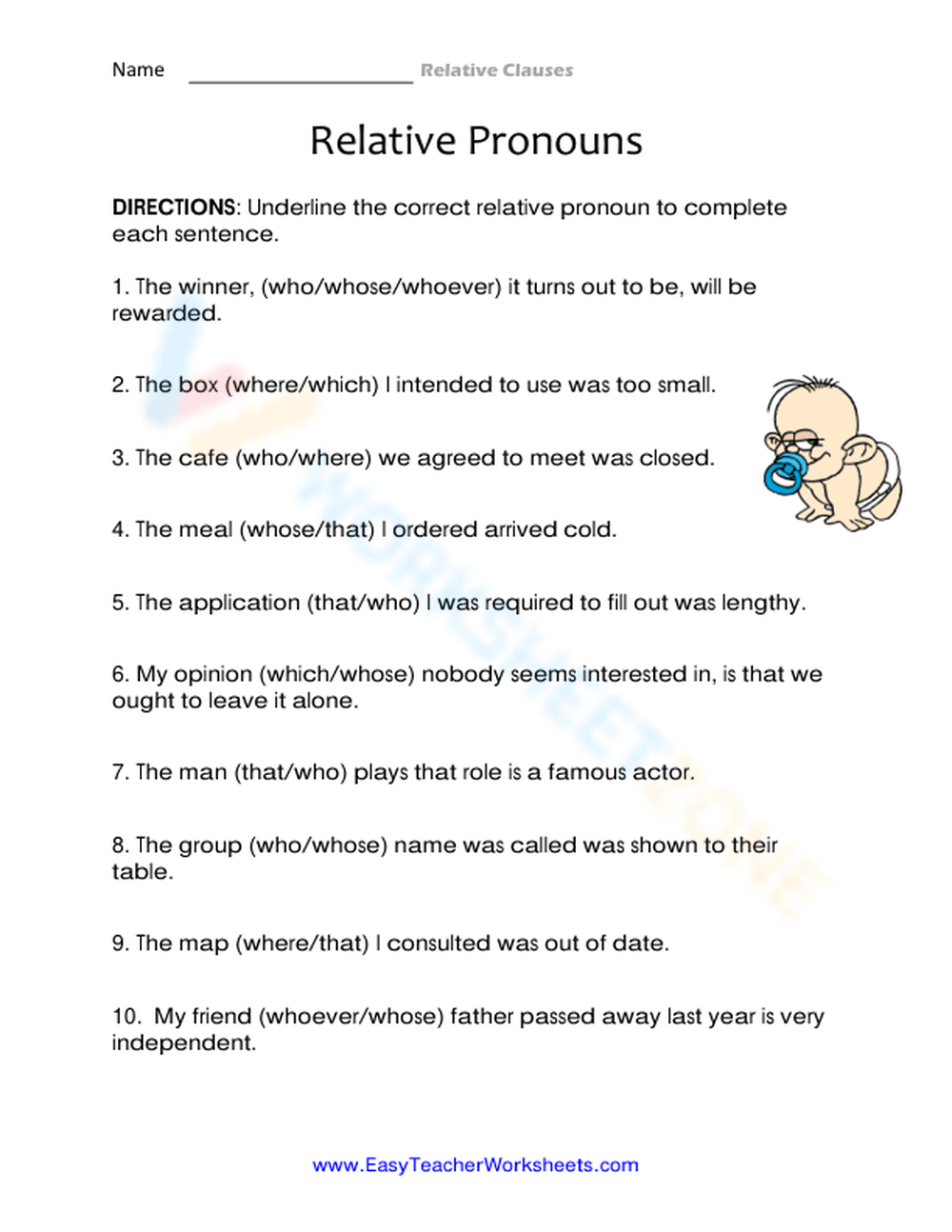 relative pronouns