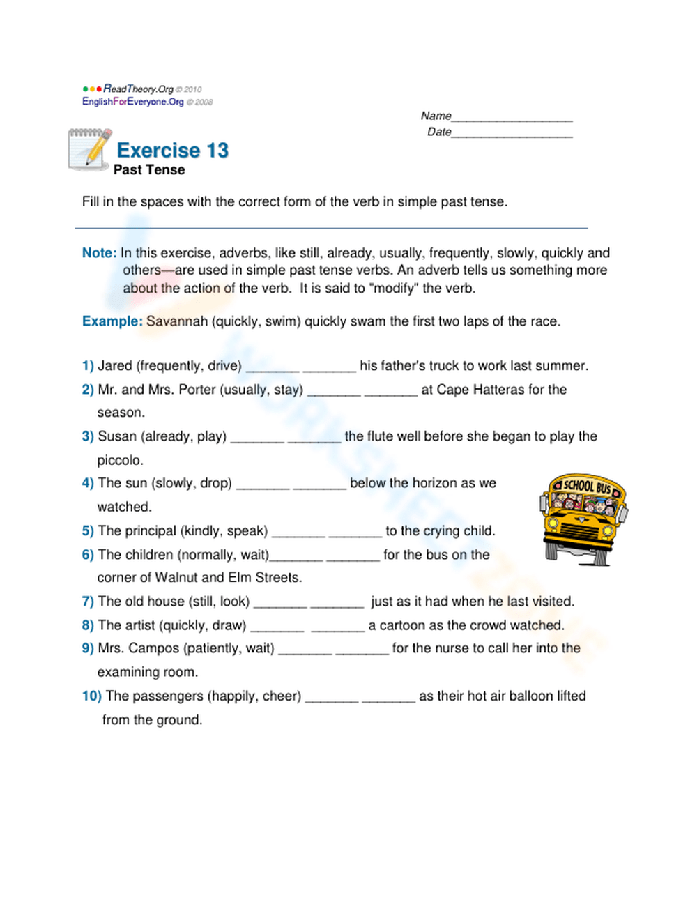 Present-future and past form of verbs list | My Site 1