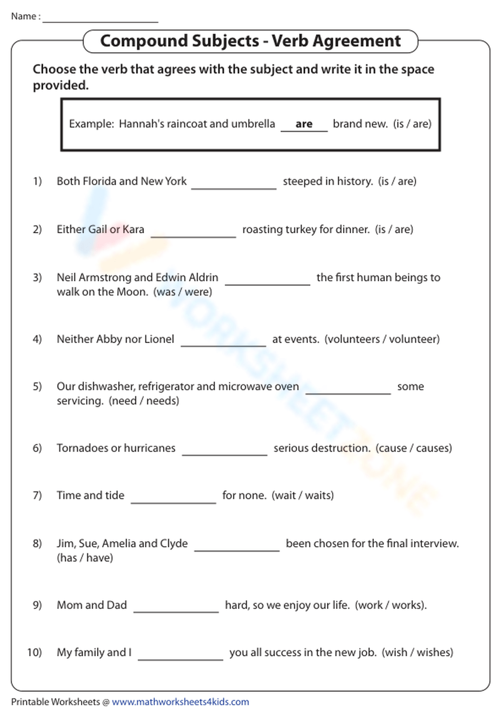 Compound Subject