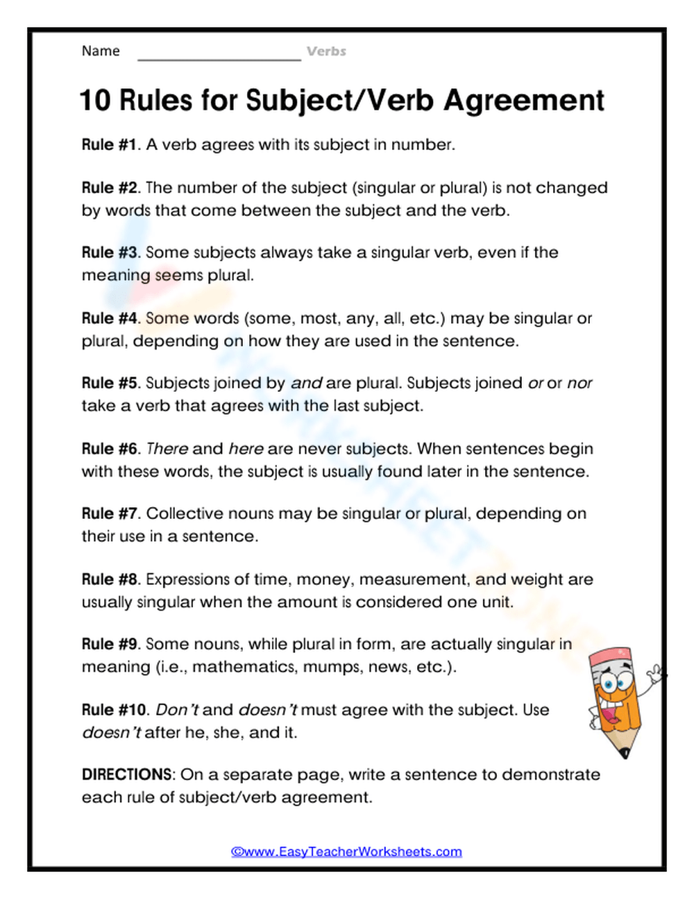 10-rules-for-subject-verb-agreement-worksheet