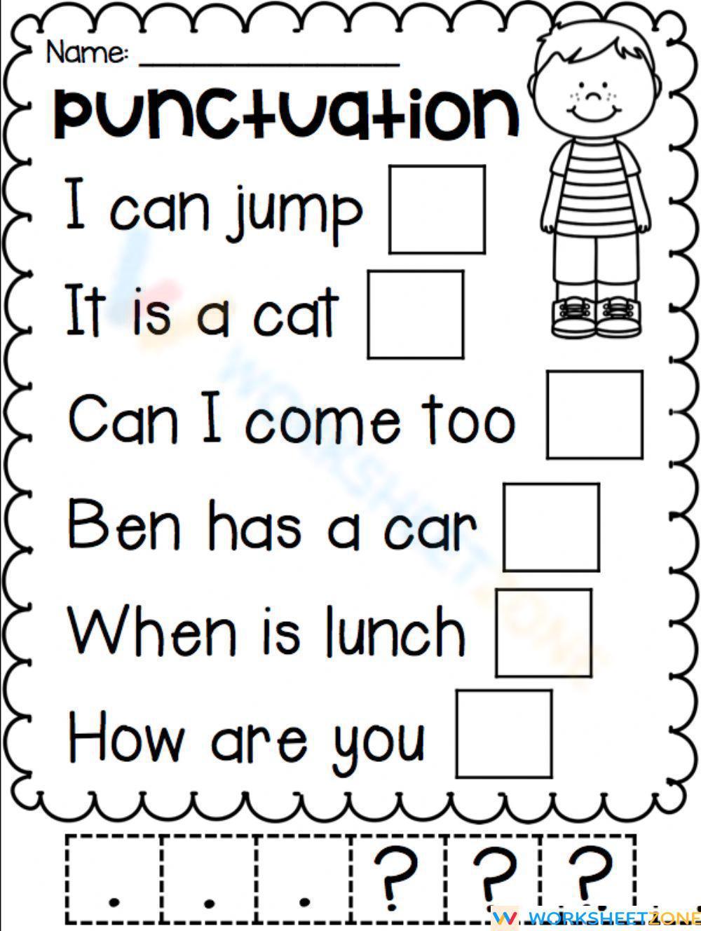 Punctuation Worksheet