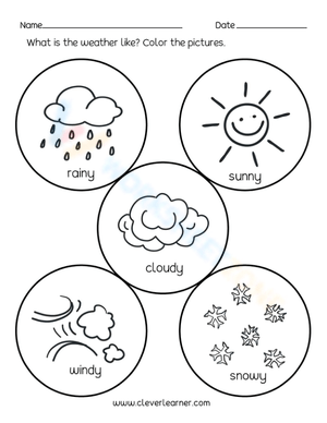 Color the weather pictures