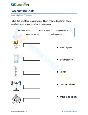 Grade 3: Match the tools with the correct names