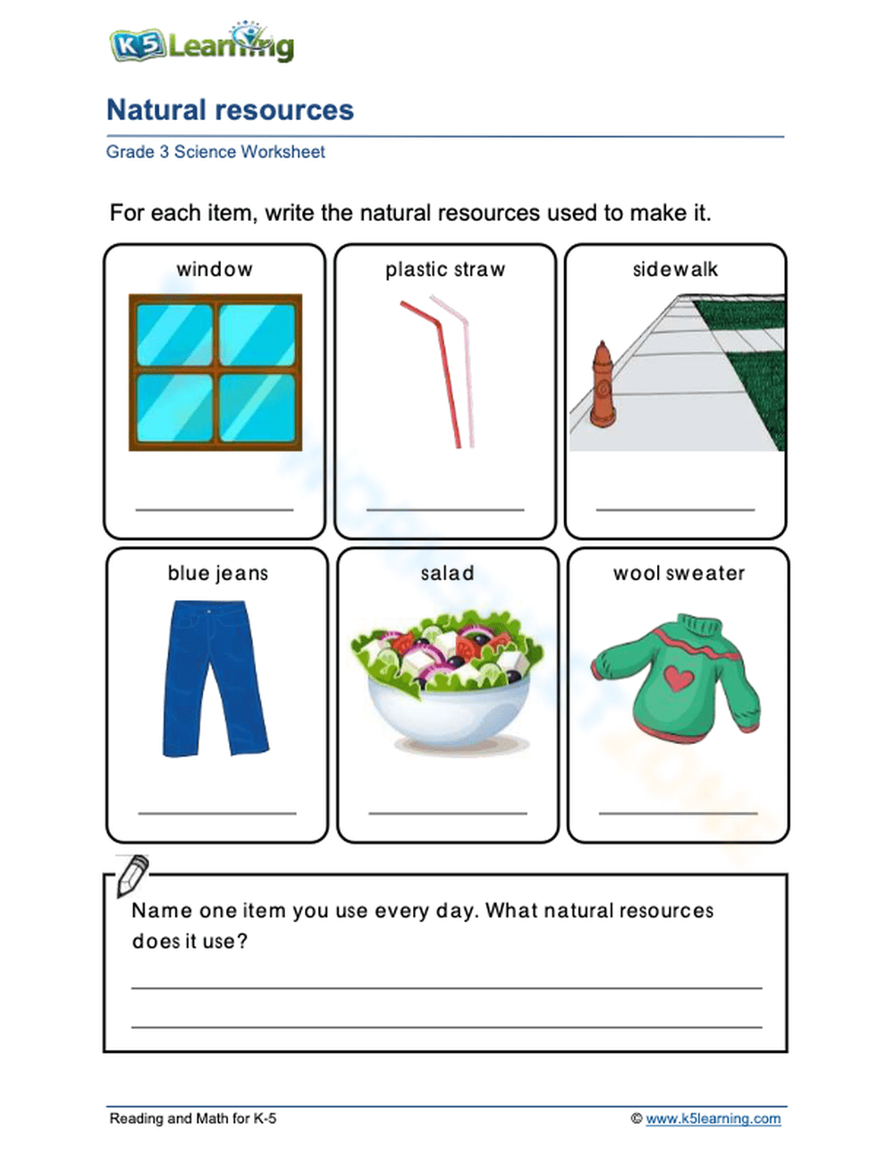 Matching worksheets