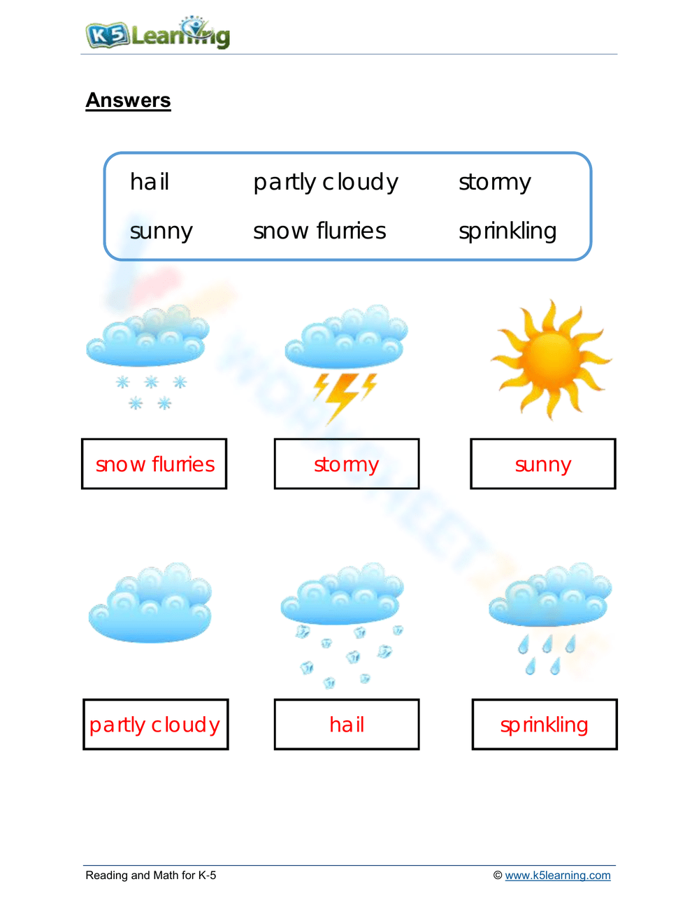 Weather words