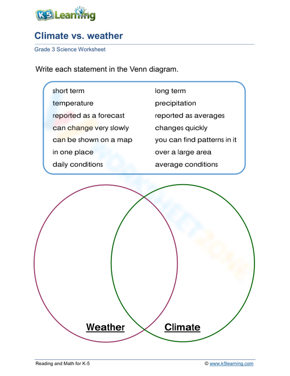 Climate Vs Weather Worksheet climate-vs-weather-worksheet