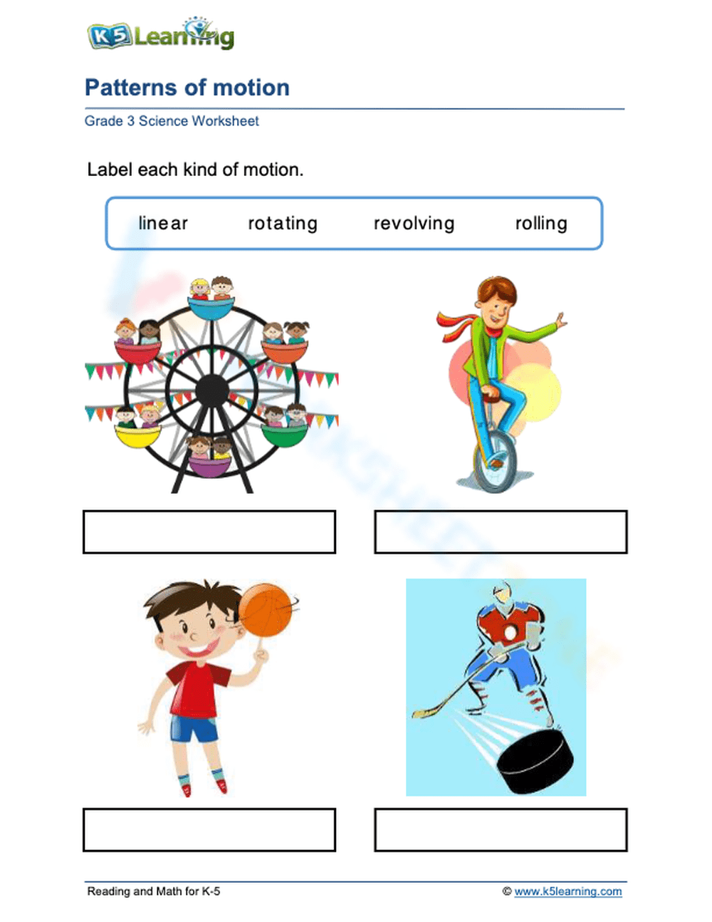 Patterns Across Space and Time Motion Worksheet  - Archives