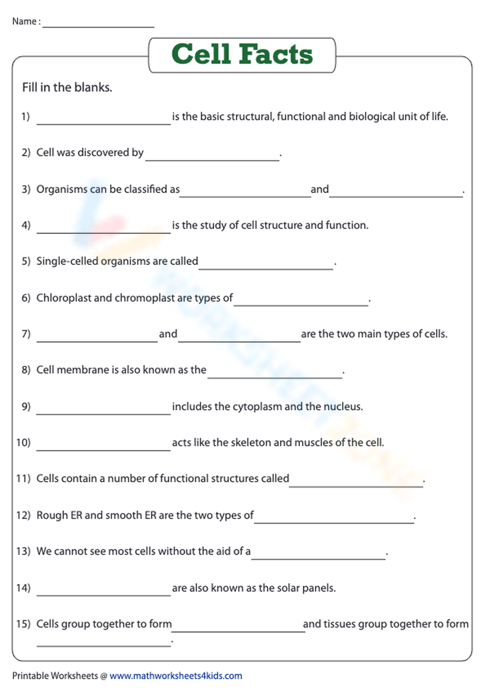 Cell Facts Worksheet cell-facts-worksheet