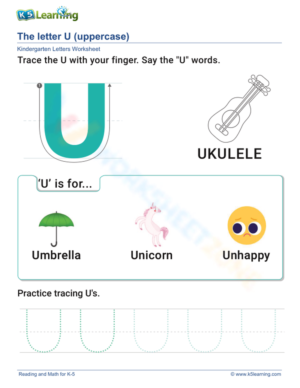 uppercase letter u