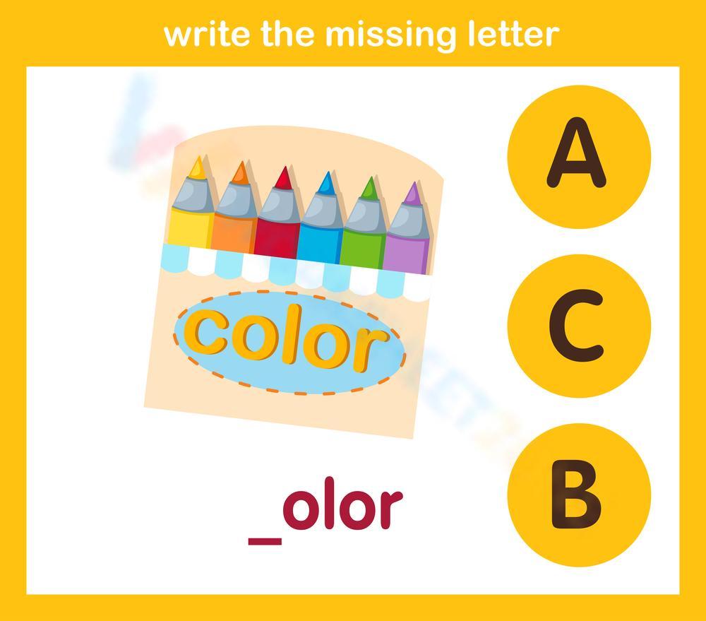 Write the missing letter 4