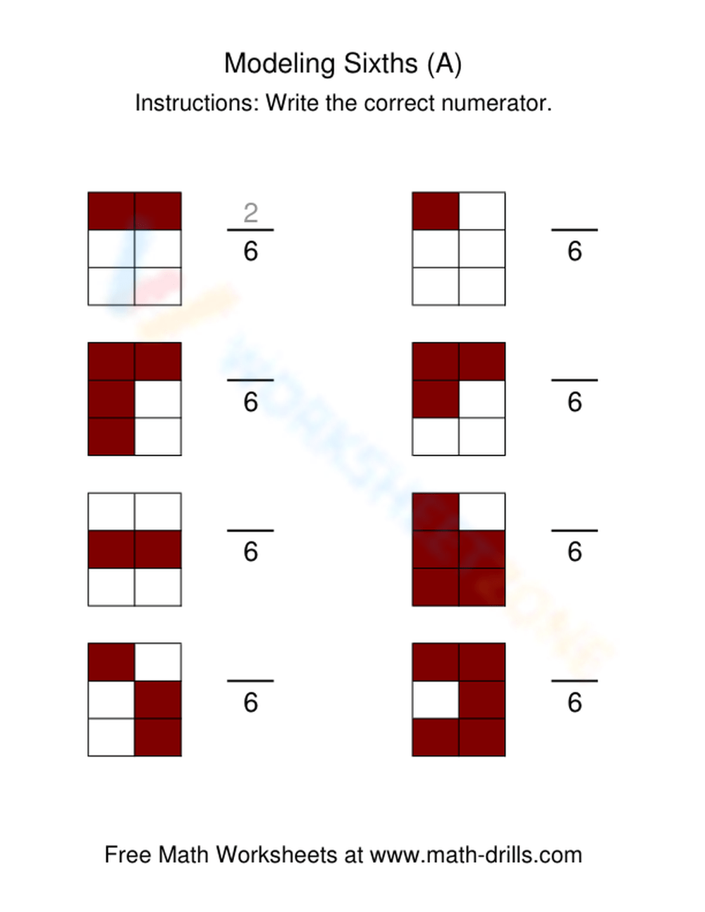 Modeling Fractions With Rectangles Worksheet Modeling Fractions With Rectangles Worksheet