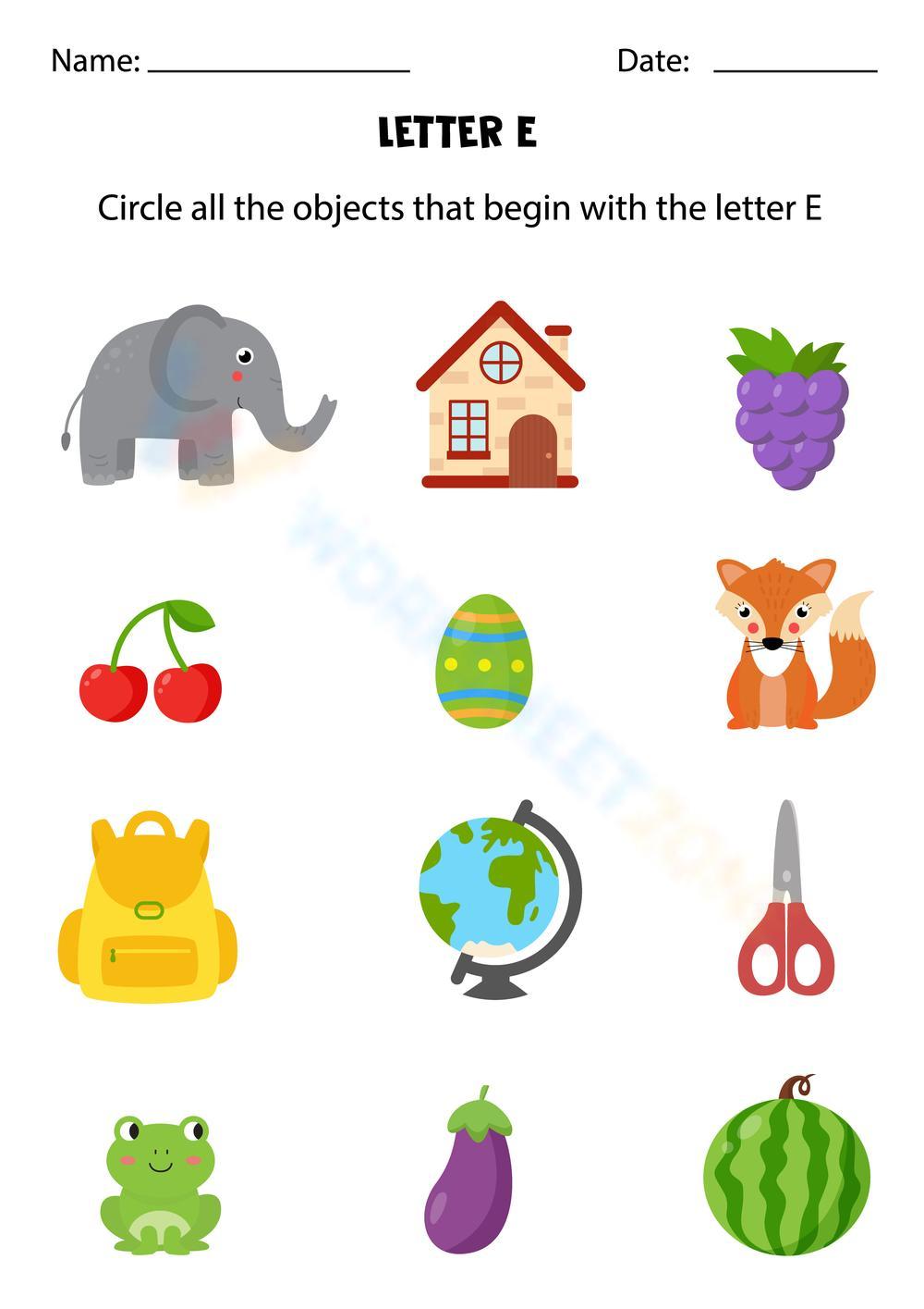 beginning-sounds-with-letter-e-worksheet