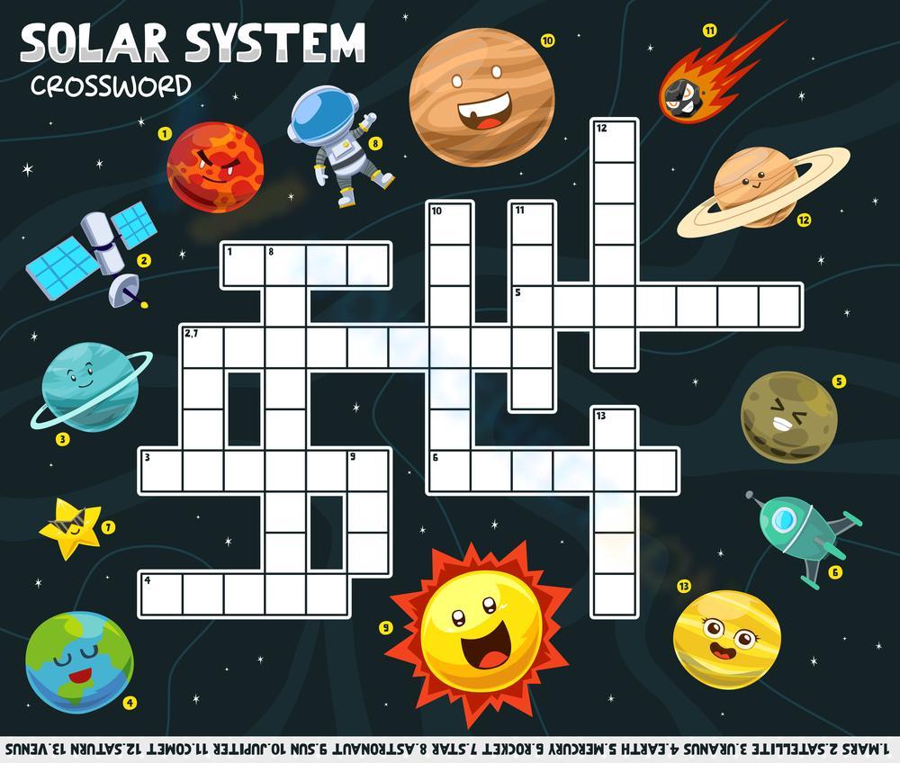 solar system crossword puzzle