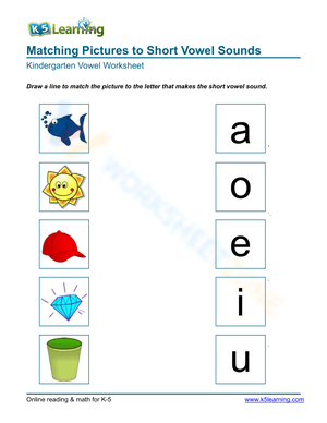 Matching Pictures to Short Vowel Sounds 2