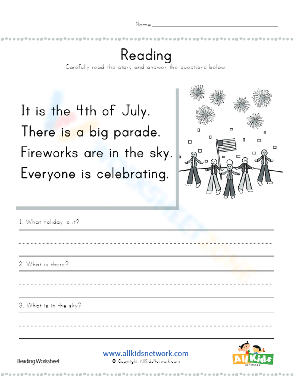 4th Of July Worksheet