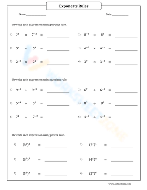 Multiplying Exponents - Rules